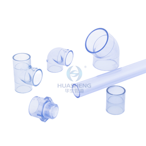 Clear-PVC 45 Degree Elbow Fitting (SCH40)