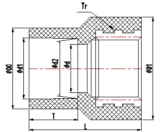 PVC Copper Threaded Female Adaptor PN10 1