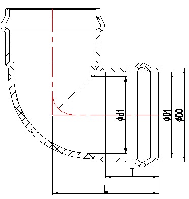 PVC Elbow 90 Deg With Rubber Ring Joint RR FF Flexible Joint Using For Irrigation