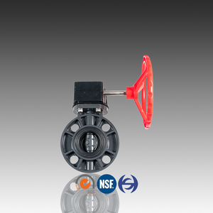 PVC Geared Butterfly Valve DIN JIS ASTM Standard For Water Supply