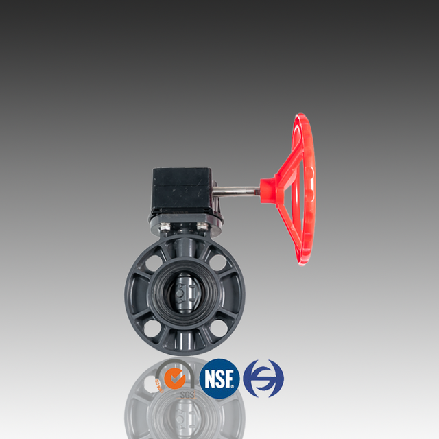 CPVC Geared Butterfly Valve DIN JIS ASTM Standard
