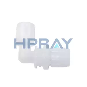 PFA Panel Mount 90 Degree Elbow Flared Type