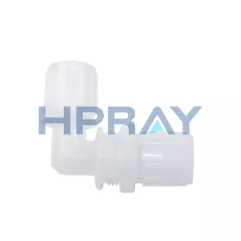 PFA Panel Mount 90 Degree Elbow Flared Type
