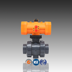 PVC Pneumatic True Union Cnnection Ball Valve DIN ASTM Standard